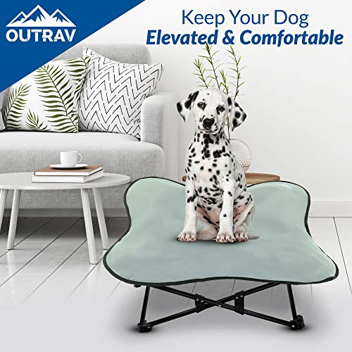 Portable Elevated Dog Bed Folding Pet Cot for Indoor, Outdoor