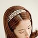 Sanwood Handmade Rhinestone Crystal Bohemia Stylish Crystal Beaded Elastic Fashion Headband (Pack of 1)