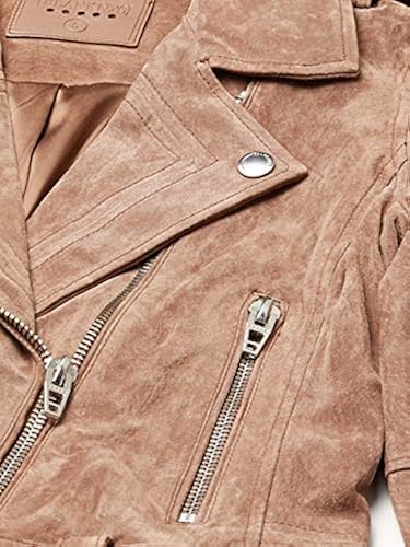 BLANKNYC] womens Luxury Clothing Cropped Suede Leather Motorcycle