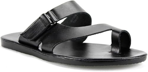 black slip on sandals