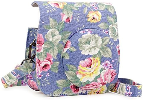 Durac Cotton Canvas Case for Fujifilm Instax Mini 9 / Mini 8 / Mini 8+ Instant Film Camera W/Removable Strap
