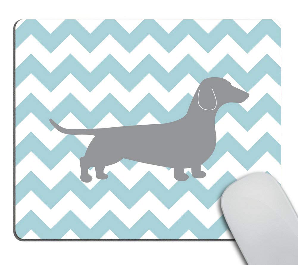 Wasach Gaming Mouse Pad Custom,Dachshund Chevron Personality Desings Gaming Mouse Pad 9.5 X 7.9 Inch (240mmX200mmX3mm)
