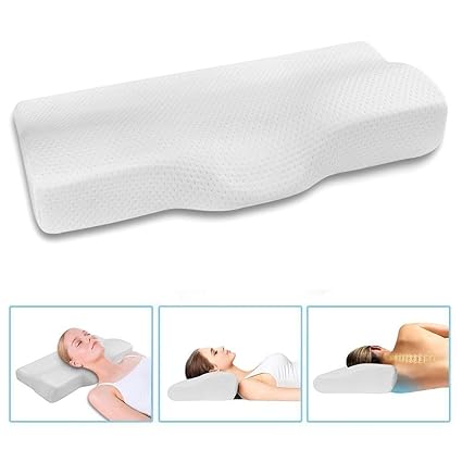 Proliva Contour Memory Foam Pillow, Bedding Hypoallergenic Neck Pillow Orthopedic Butterfly-Wings Shape Cervical Pillow for Neck Pain Relief, Side Sleepers and Back Sleepers ## Memory Foam Pillows