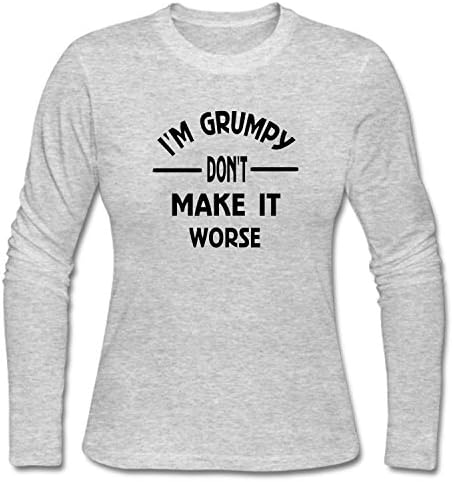 WYLIN Women's I'm Grumpy don't Make It Worse Long Sleeve T-Shirt