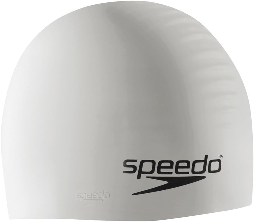 Speedo Unisex Silicone Swim Cap White One Size UK