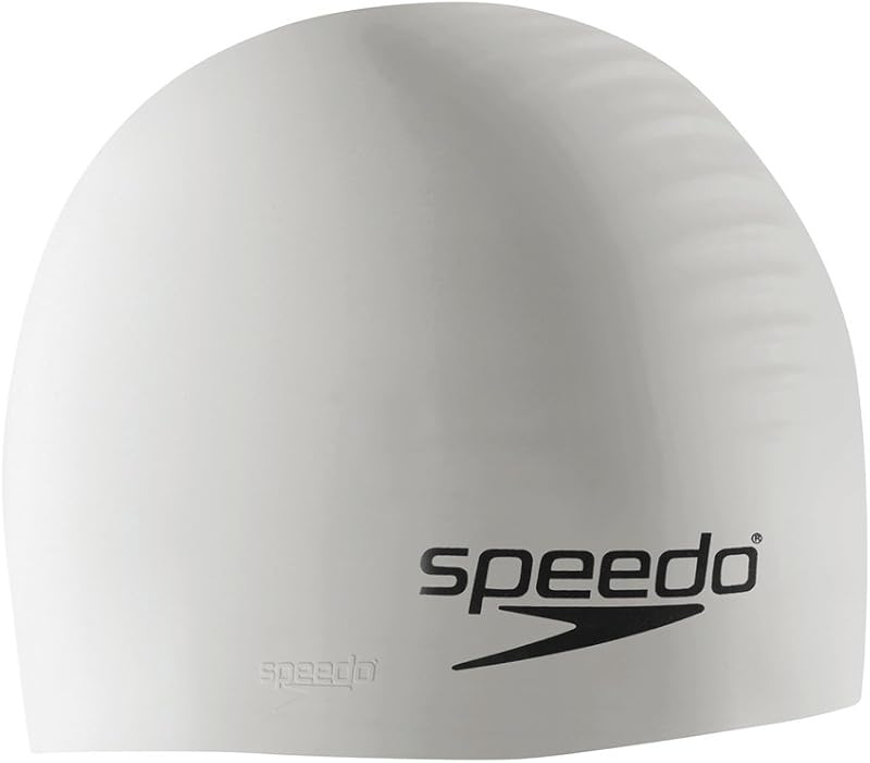 Speedo Unisex Silicone Swim Cap White One Size UK