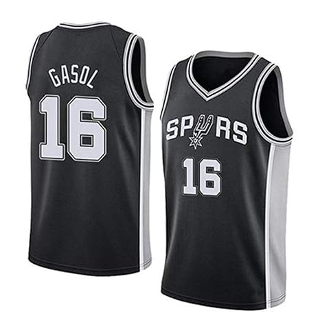 WZHHH Maillot De Básquetbol para Hombre, Maillot Spurs # 16 Gasol ...