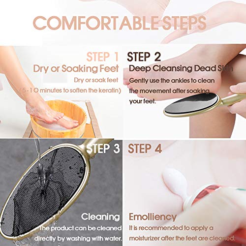 GMAXT Foot File,Q2 Nanoglass Foot Scrubber For Long-Lasting Skin Smoothing Effect, Callus Removal Foot For Dry Feet, Wet Feet, Dead Skin, Hard and Dry Skin,Magical Pedicure Tools (Blue)