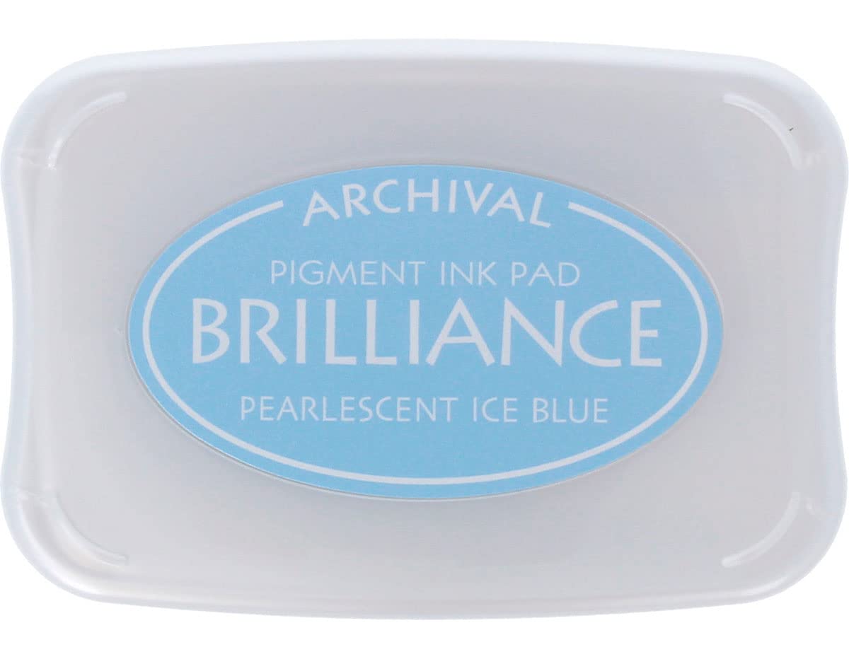 Tsukineko Brilliance Pearlescent Pad, Ice Blue Ink