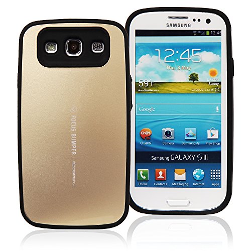 Galaxy S3 Case, [Heavy Drop Protection] GoosperyÂ® Focus Bumper *TPU & Polycarbonate* Hybrid Case [Shock Absorption] Cover for Samsung Galaxy S3 [Galaxy SIII] - Gold