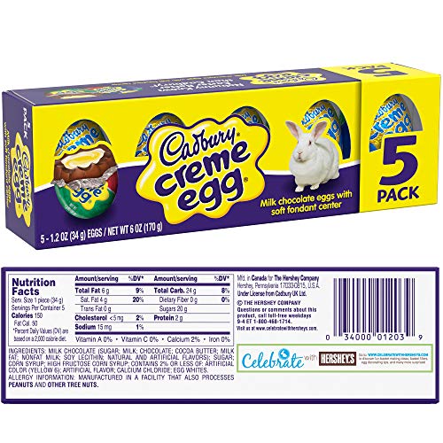 Easter Eggs | 5 Cadbury Creme Milk Chocolate Eggs & 5 Reeseâ€™s Peanut Butter Eggs | Gift Boxed, Easter Hunt, Basket Stuffer & Filler, Party Decor (10 Eggs)