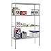 Sandusky WS481874-C Chrome Steel Heavy Duty Adjustable Wire Shelving, 3200 lbs Capacity, 48