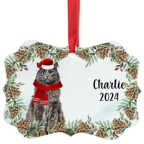 Blue Maine Coon Cat Christmas Ornament 2024