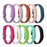 Lwsengme Silicone Bands for Fitbit Flex 2,Classic Fitness Replacement Accessories Wrist Band for 2016 New Fitbit Flex 2 Tracker (10PCS)