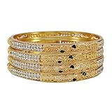 Banithani 18K Goldplated Bangle Set Traditional Indian Bollywood Bracelets Jewelry 2*6