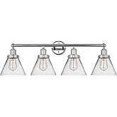 Innovations Lighting Cone - 4 Light Bath Vanity in Industrial Style-11.5 Inches Tall and 34.75 Inches Wide-Polished Chrome Fi
