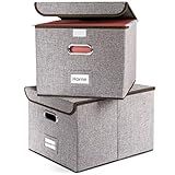 Prandom File Organizer Boxes - Set of 2 Collapsible