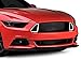Front Hood Upper Grille w/ White DRL LED Accent Vent Lights for 2015 2016 2017 Ford Mustang