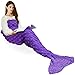 yashidali Wearable Mermaid Tail Blanket Crochet, All Seasons Warm Knitted Bed Blankets Sofa Living Room Quilt for Kids and Adults, Fish-Scales Pattern, 70.9