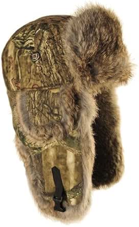 Real Rabbit Fur Trapper Hunting Cap 