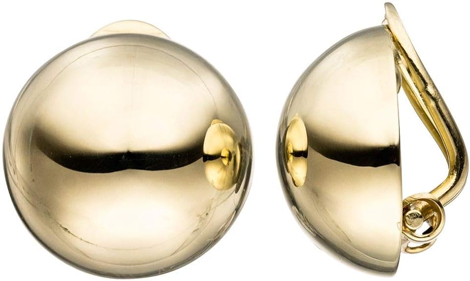 Ohrclips Clips halbrund 333 Gold Gelbgold Ohrring gold Ohrclip gold Amazon.de Schmuck