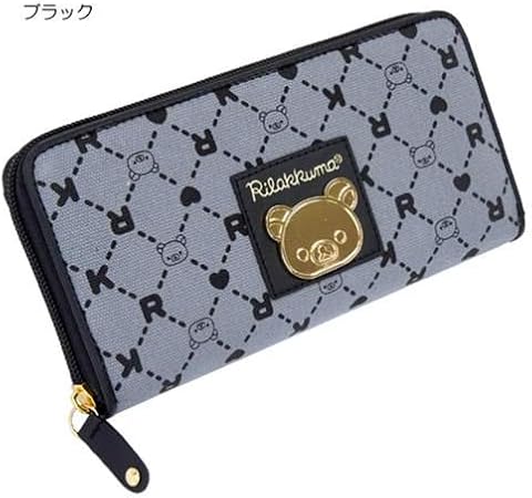 Amazon Co Jp リラックマ キャンバス ラウンドロングウォレット 長財布 キャラクターグッズ通販 ブラック おもちゃ