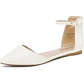 DREAM PAIRS Flapointed Women's Casual D'Orsay Pointed Plain Ballet Comfort Soft Slip On Flats Shoes