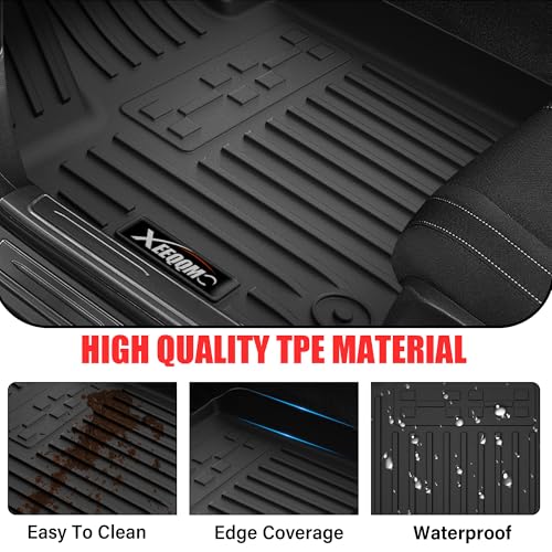 Floor Mats for 2024-2026 Hyundai Santa Fe 6&7 Seat Trunk Mat with Backrest Mat All Weather TPE Rubber Cargo Liner Back Seat Cover 3rd Row for Hyundai Santa Fe 2026 Accessories(Fit Hybrid and Gas)