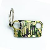 Cococart Jeep Grill Key Chain Keychain Keyring CJ JK TJ YJ XJ--304 Stainless Steel (Camouflage)