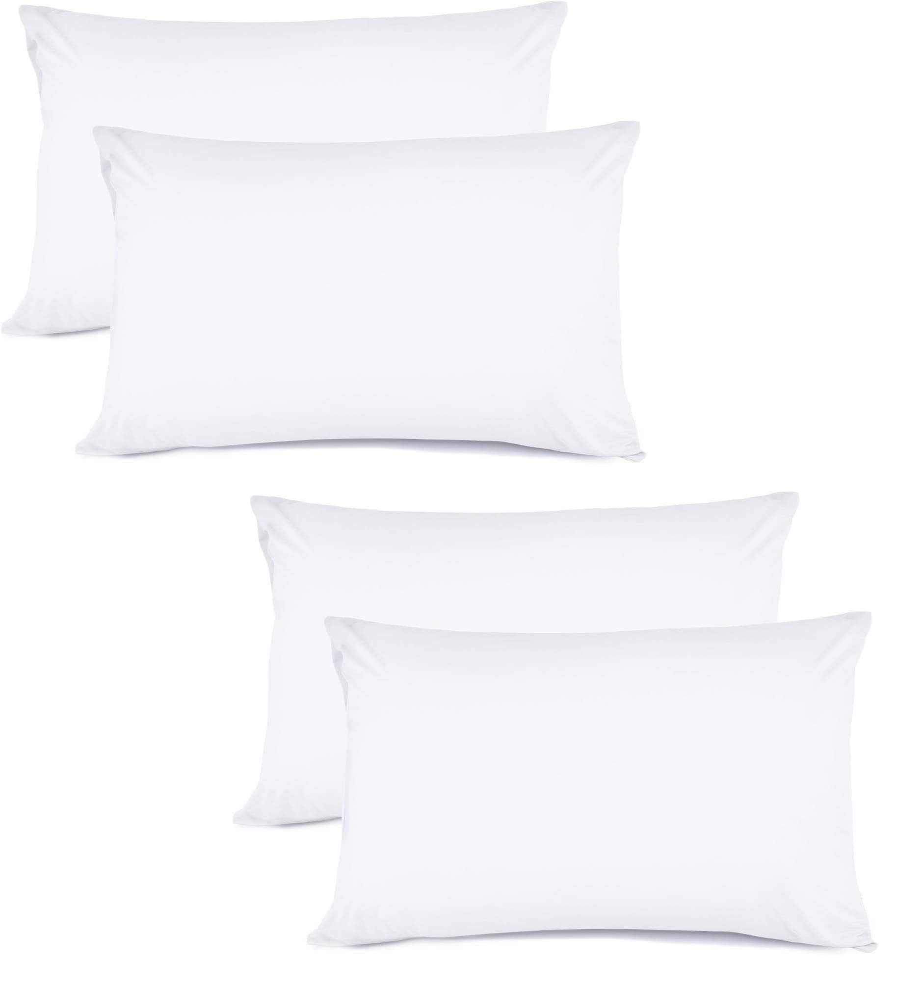 Kinfolk Textile Pillow Cases 4 Pack Egyptian Cotton 200 Thread Count (White)