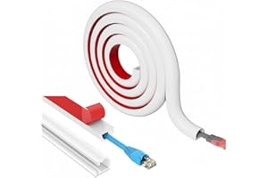 Cable Management Channel Kit for Wall Mounted TV, 39 Inch White Cord Cover, Cable Concealer System (78 inch)