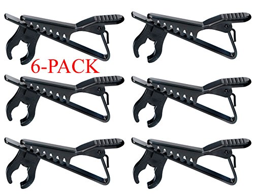 6-Pack Clips, Top Stage 5/16" Lapel / Lavalier Microphone Tie Clip, Black, GMH02-Q6