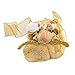 Kurt Adler UL 10-Light 12-Inch Gold Dress Angel Treetop