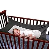 Baby Hammock For Crib Wombs Bassinet Hammocks Bed with Comfortable Breathable Net and Metal Button Nursery Travel Baby Hammocks by Babykim (Grey)