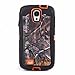 Huaxia Datacom Natural Tree Camo Defender Military Grade Hybrid Case For Samsung Galaxy S4 SIV I9500 - Camo Tree on Orange
