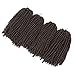 YEBO Spring Twist Hair 4 Packs 8 Inches Spring Twists Crochet Braiding Hair Ombre Colors Synthetic Hair Extensions 30 Strands/Pack, 110g/Pack(#4,8Inch)