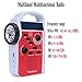 【2021 Newest Model】 Tiemahun NOAA Weather Alert Emergency Radio WB/FM/AM/SW, Solar/Hand Crank Windup, MP3 Music Radio, 2300mAh Mobile Phone Charger LED Flashlight Reading Lamp TF Card Speaker (RED)