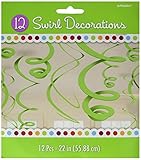 Kiwi Lime Green Hanging Swirl Decorations (12ct)
