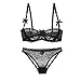 Varsbaby Women's Lumiere Lace Unlined Balconette Bra and Panty Set