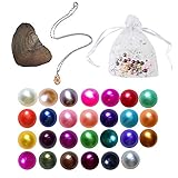 2019-Freshwater Cultured Love Wish Pearl Oyster with Round Pearl Inside 20 Colors ，Oysters with Pearls Inside Oysters with Pearls Oysters with Jewelry Inside Oyster with Pearl Inside