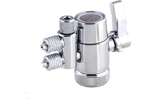 PureSec 2 Way Kitchen Faucet Diverter Valve/Splitter with Female M22(≈22mm) Thread and 1/4 OD RO Tubing outlet for Counter water Filter