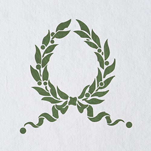 J BOUTIQUE STENCILS Laurel Wreath Leaf Stencils Country French stencil for Home Interior Decor