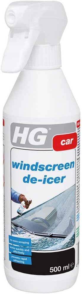 HG Car Windscreen De-Icer Spray, Car Defroster & Winter De Icer Spray for Cars & Vans, No Scraping Needed