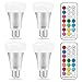 Yangcsl E26 LED Color Changing Light Bulb, 10W Dimmable RGB LED Light Bulbs with Remote Control, 60 Watt Equivalent (Pack of 4)