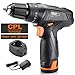 Cordless Drill, TACKLIFE Drill Driver Set 2000mAh Li-on 12V 2-Speed 3/8-Inch Metal Chuck Max Torque 220 In-lbs 19+1 Torque Setting 12V for DIY,PCD02C