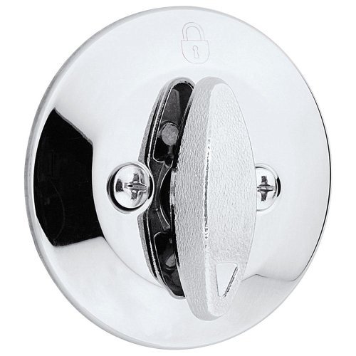 View 1 of ***Missing cylinder and latch***Kwikset 663 Single-Sided Deadbolt in Satin Chrome 663 26D RCL RCS***Missing cylinder and latch**