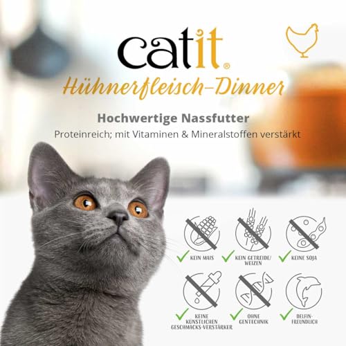 CATIT CHICKEN DINNER WITH DUCK & POTATO – HYDRATING AND HEALTHY WET CAT FOOD FOR CATS OF ALL AGES