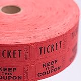 Red Double Raffle Ticket Roll