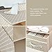 iwill CREATE PRO Collapsible Hanging Clothes Storage Shelves, Hanging Shoe Storage Bag for Closet, 4 Shelf, Separate Folding Drawer, Beige