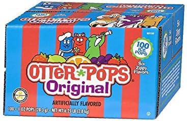 Gluten & Fat Free Ice Pops, Delicious Frozen Treats Include Strawberry, Blue Raspberry, Grape, Lemon-Lime, Punch & Orange Flavors, 100Count of 1 oz., New Type